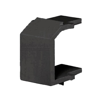 Módulo de tapa ciega (Inserto Ciego), Tipo Keystone, Color Negro, 1 Pieza