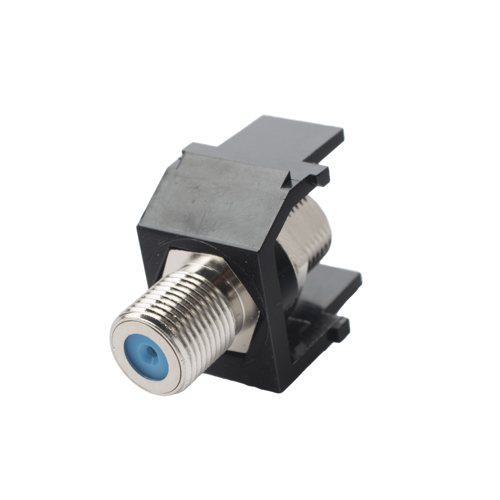 Módulo Acoplador Coaxial Tipo F, Keystone, de 75 Ohms, 3.0 GHz, Color Negro
