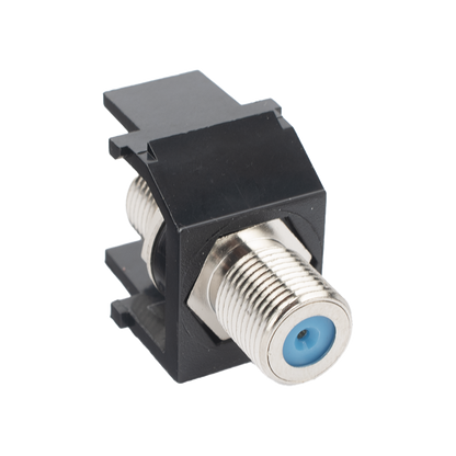 Módulo Acoplador Coaxial Tipo F, Keystone, de 75 Ohms, 3.0 GHz, Color Negro