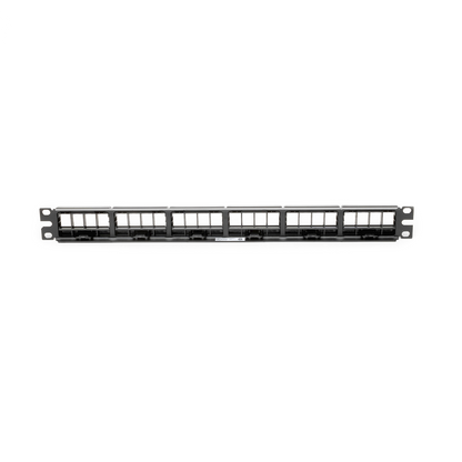 Panel de Parcheo Modular Keystone (Sin Conectores), de 24 Puertos, Espacio Para Identificación con Etiqueta Adhesiva, 1UR