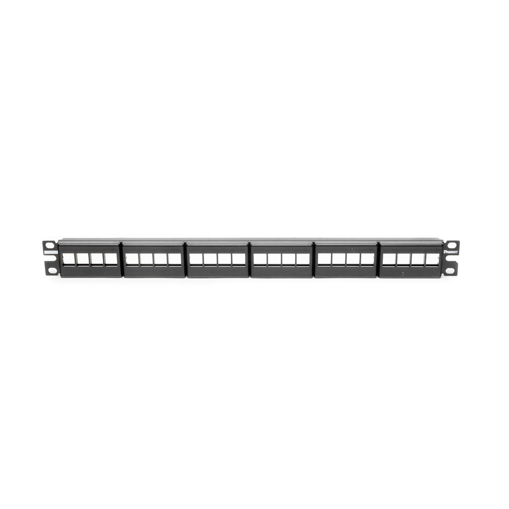 Panel de Parcheo Modular Keystone (Sin Conectores), de 24 Puertos, Espacio Para Identificación con Etiqueta Adhesiva, 1UR