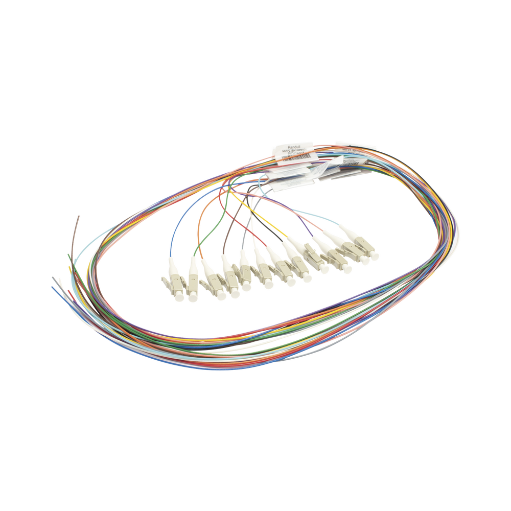 Kit de 12 Pigtails con Conector LC, Multimodo 50/125 OM4, 900um, de 1 Metro (3.28 Pies)