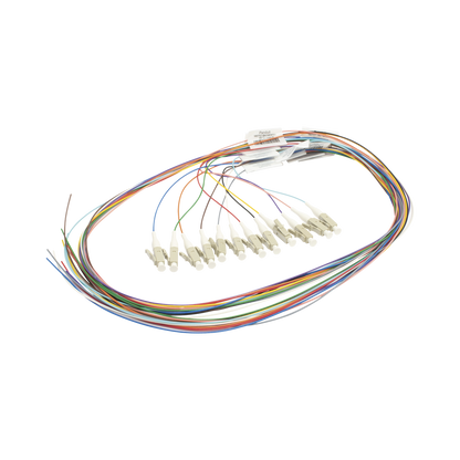 Kit de 12 Pigtails con Conector LC, Multimodo 50/125 OM4, 900um, de 1 Metro (3.28 Pies)