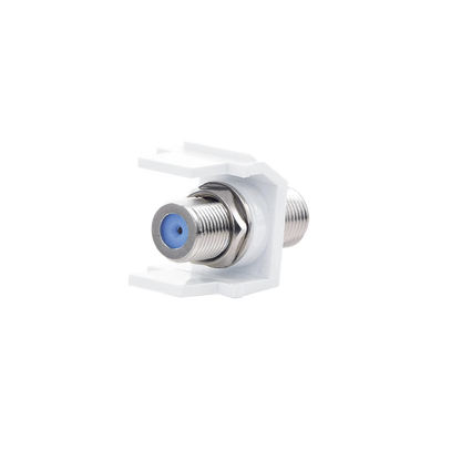 Módulo Acoplador Coaxial Tipo F, Keystone, de 75 Ohms, 3.0 GHz, Color Blanco