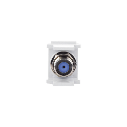 Módulo Acoplador Coaxial Tipo F, Keystone, de 75 Ohms, 3.0 GHz, Color Blanco