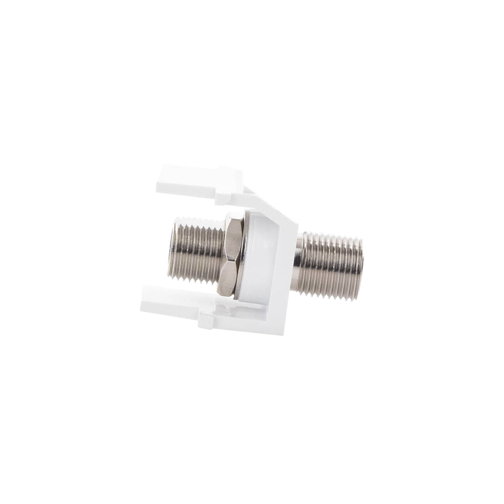 Módulo Acoplador Coaxial Tipo F, Keystone, de 75 Ohms, 3.0 GHz, Color Blanco