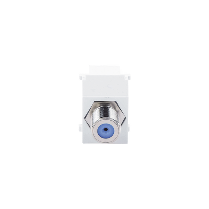 Módulo Acoplador Coaxial Tipo F, Keystone, de 75 Ohms, 3.0 GHz, Color Blanco