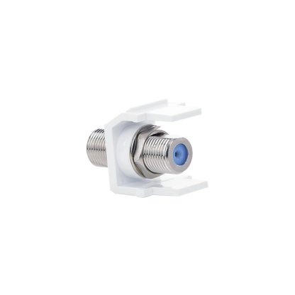 Módulo Acoplador Coaxial Tipo F, Keystone, de 75 Ohms, 3.0 GHz, Color Blanco
