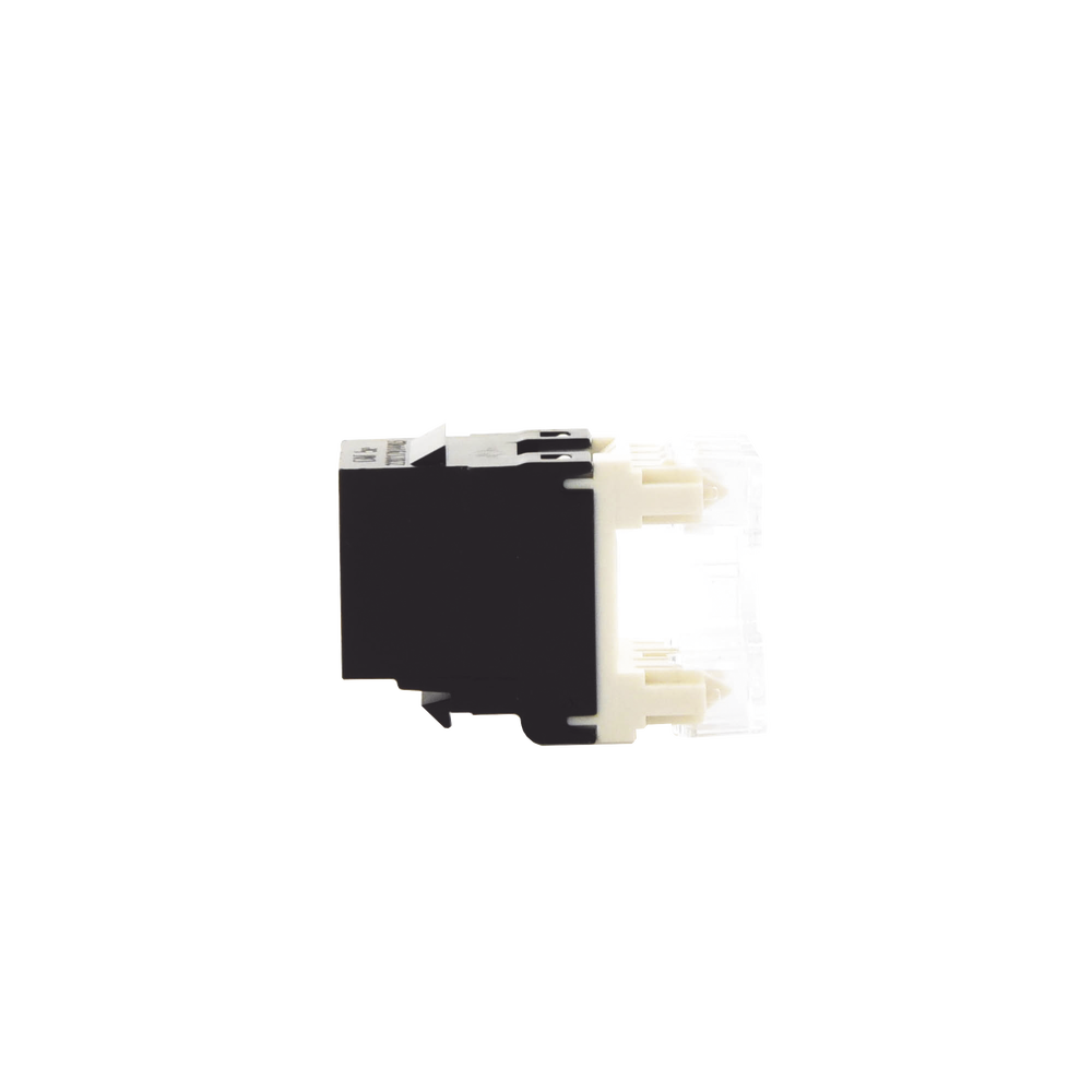 Conector Jack Estilo 110 (de Impacto), Tipo Keystone, Categoría 5e, de 8 Posiciones y 8 Cables, Color Negro