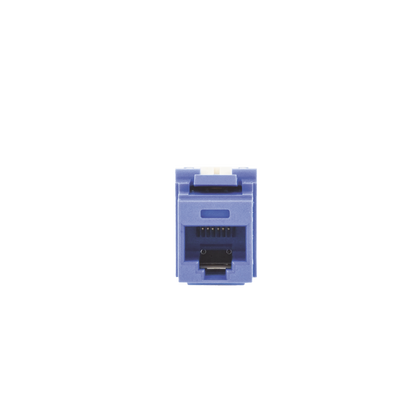 Conector Jack Estilo 110 (de Impacto), Tipo Keystone, Categoría 5e, de 8 Posiciones y 8 Cables, Color Azul