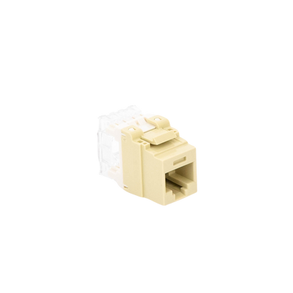 Conector Jack Estilo 110 (de Impacto), Tipo Keystone, Categoría 5e, de 8 Posiciones y 8 Cables, Color Marfil