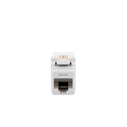 Conector Jack Estilo 110 (de Impacto), Tipo Keystone, Categoría 5e, de 8 Posiciones y 8 Cables, Color Blanco