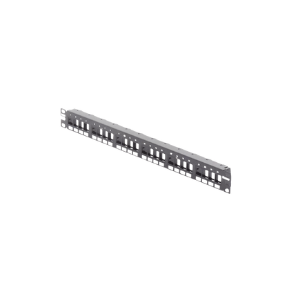 Panel de Parcheo Modular Keystone (Sin Conectores), Numerado y Espacio para Etiquetas, de 24 Puertos, 1UR