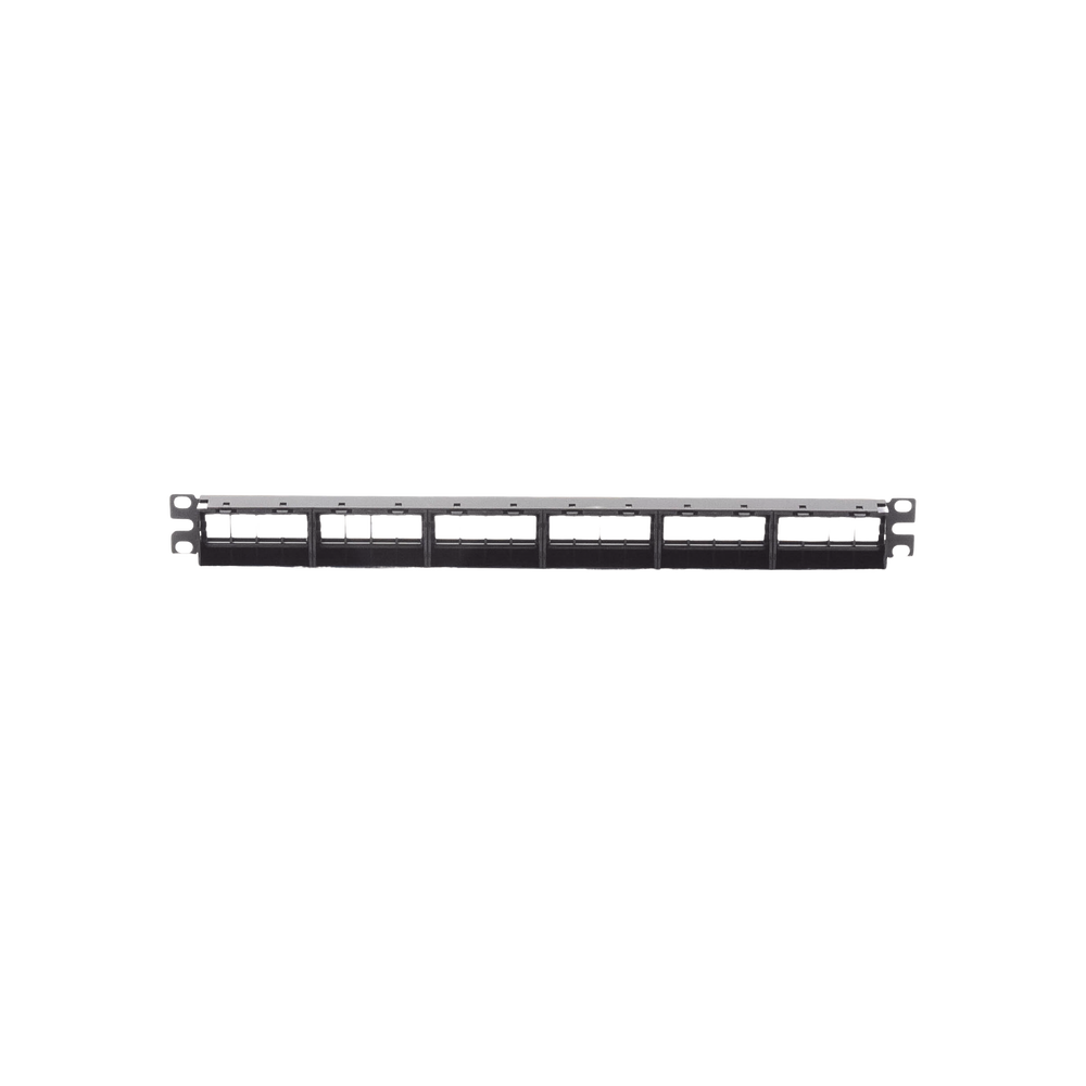 Panel de Parcheo Modular Keystone (Sin Conectores), Numerado y Espacio para Etiquetas, de 24 Puertos, 1UR