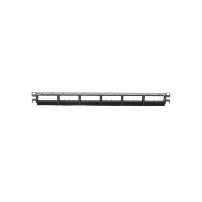 Panel de Parcheo Modular Keystone (Sin Conectores), Numerado y Espacio para Etiquetas, de 24 Puertos, 1UR