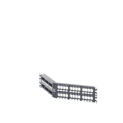 Panel de Parcheo Modular Keystone (Sin Conectores), Angulado, de 48 Puertos, 2UR