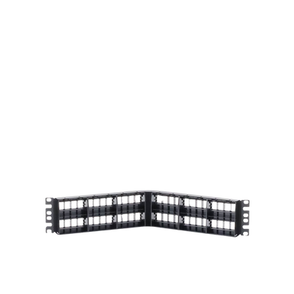 Panel de Parcheo Modular Keystone (Sin Conectores), Angulado, de 48 Puertos, 2UR