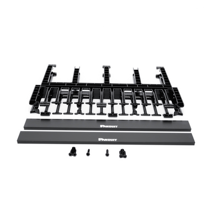 Organizador de Cables Horizontal NetManager de Alta Densidad, Doble (Frontal y Posterior), Para Rack de 19in, 1UR, Color Negro