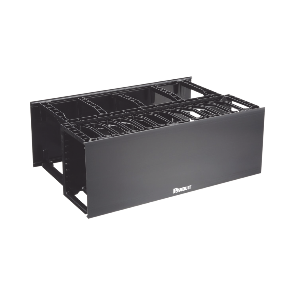 Organizador de Cables Horizontal NetManager de Alta Densidad, Doble (Frontal y Posterior), Para Rack de 19in, 4UR