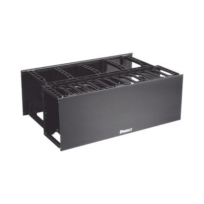 Organizador de Cables Horizontal NetManager de Alta Densidad, Doble (Frontal y Posterior), Para Rack de 19in, 4UR