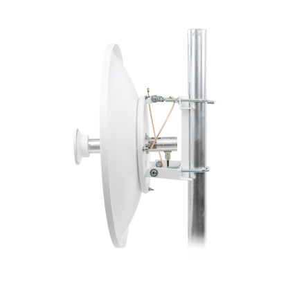 Antena Direccional de alto rendimiento / diámetro  de 60 cm / 4.9-6.4 GHz / Ganancia 30 dBi / SLANT de 45 ° y 90 ° / Ideal para 30 km / Conector N-Hembra / Montaje  y jumpers incluidos.