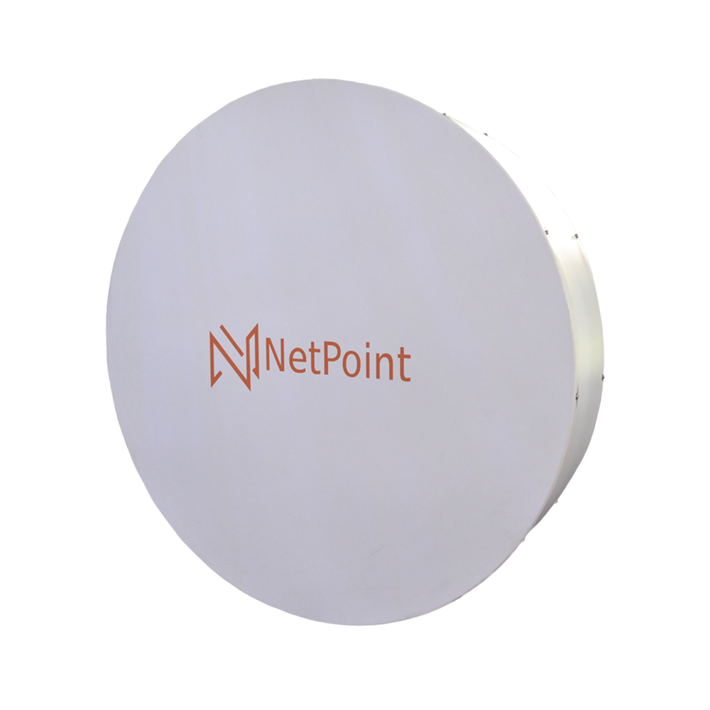 Antena de parabola profunda, blindada, con supresión al ruido de 2 ft, 4.9-6.4 GHz, Ganancia 30 dBi con SLANT de 45 ° y 90 °, ideal para hasta 30 km, Conectores N-hembra, montaje con alineación milimétrica.