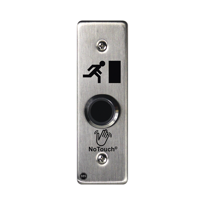 Interruptor IR NoTouch® de Acero Inoxidable, Montaje Delgado, Caja Posterior, Símbolo de puerta