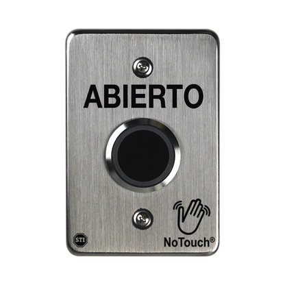 Interruptor IR NoTouch® de Acero Inoxidable, De un solo grupo, ABIERTO