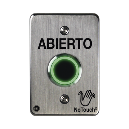 Interruptor IR NoTouch® de Acero Inoxidable, De un solo grupo, ABIERTO