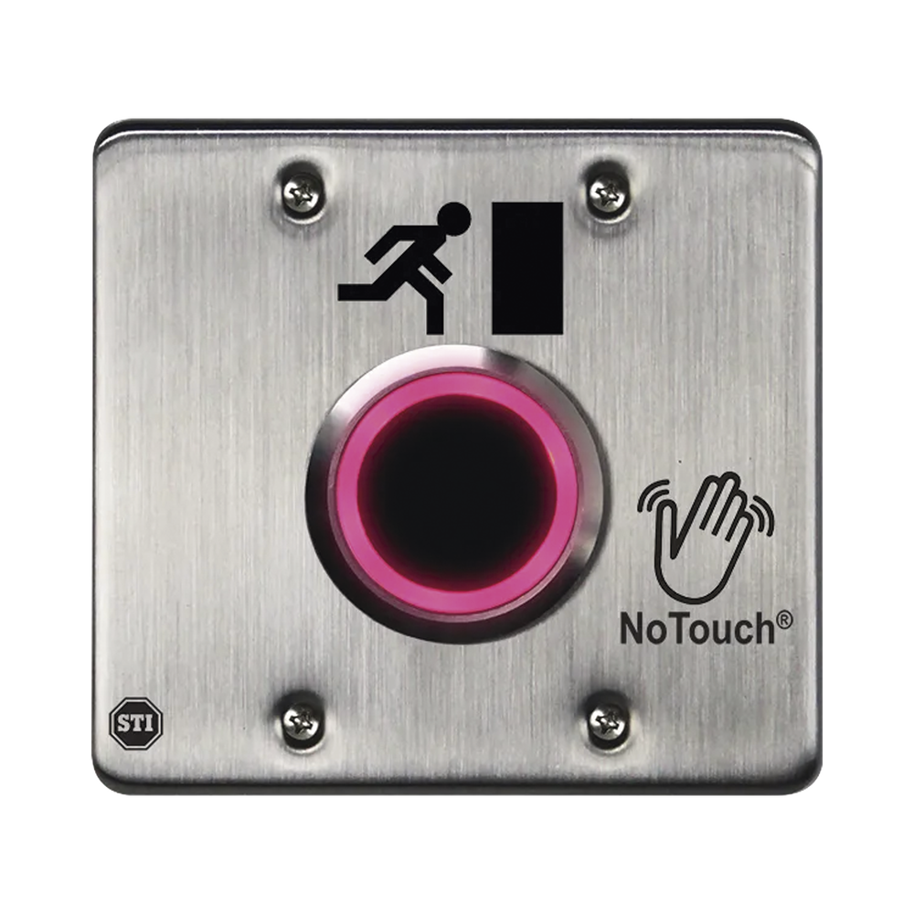 Interruptor IR NoTouch® de Acero Inoxidable, Salida Doble, Símbolo de Puerta