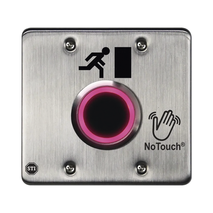 Interruptor IR NoTouch® de Acero Inoxidable, Salida Doble, Símbolo de Puerta