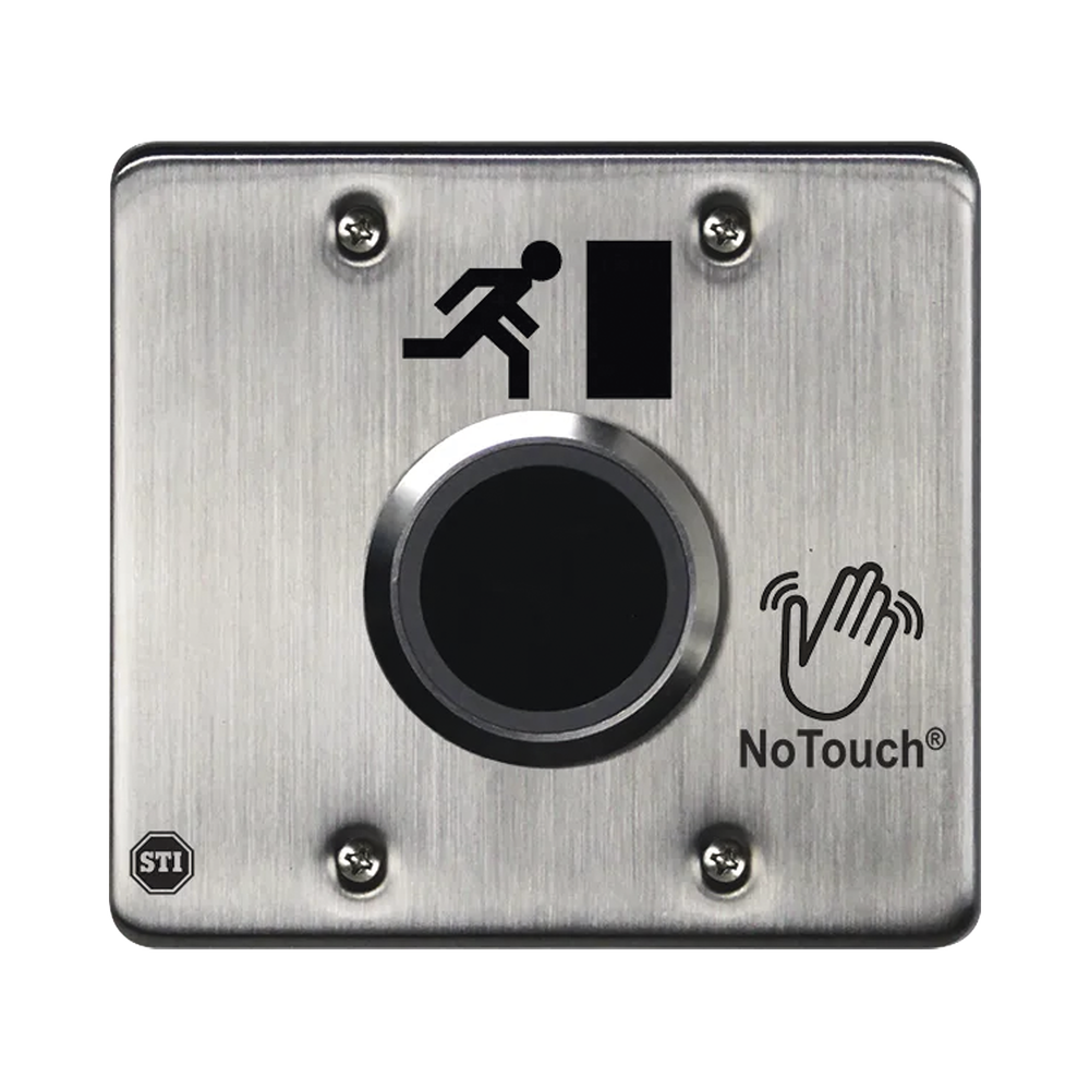 Interruptor IR NoTouch® de Acero Inoxidable, Salida Doble, Símbolo de Puerta