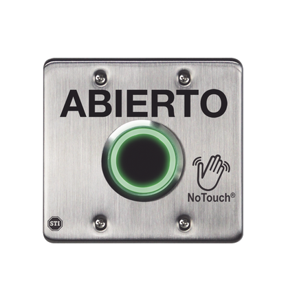 Interruptor IR NoTouch® de Acero Inoxidable, Salida Doble, ABIERTO