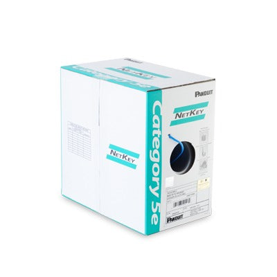 Bobina de Cable UTP de 305 Metros (1000 Pies) de Cobre, NetKey, Azul, Categoría 5e (24 AWG), Riser (CMR), de 4 Pares