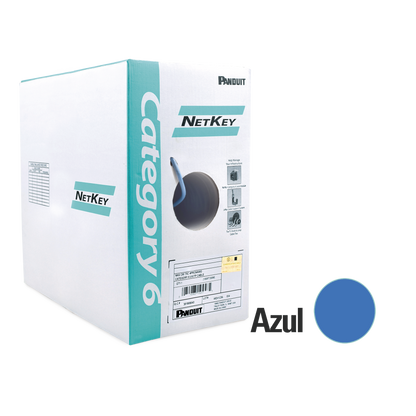Bobina de Cable UTP 305 Metros (1000 Pies) de Cobre, NetKey, Reelex, Azul, Categor�a 6 (24 AWG), 1000Mbps, PVC (CM), de 4 Pares
