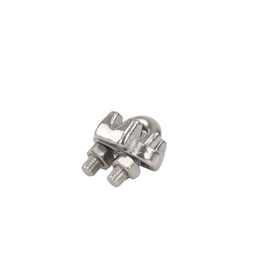 Nudo/ Perro/ Abrazadera Acero Forjado para Cable de 1/8", Acero Inoxidable.