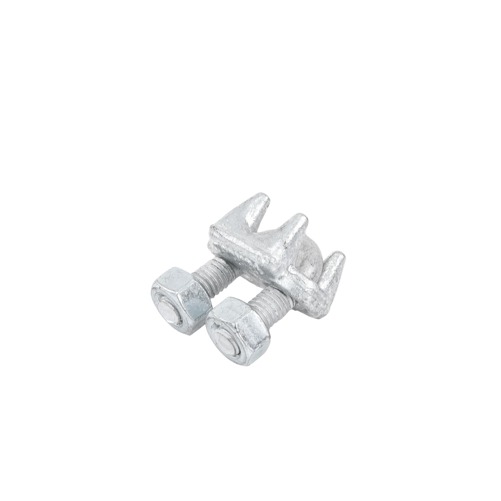Nudo/ Perro/ Abrazadera Acero Forjado para Cable de 3/8", Galv. por Inmersión en Caliente.