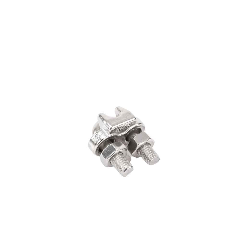 Nudo/ Perro/ Abrazadera Acero Forjado para Cable de 5/16", Acero Inoxidable.