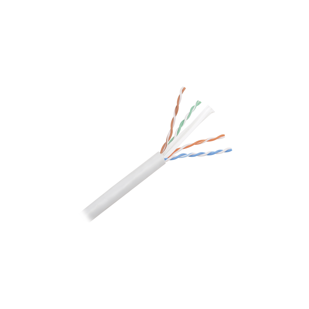 Bobina de Cable UTP de 305 Metros (1000 Pies) de Cobre, NetKey, Gris Claro, Categoría 6 (24 AWG), 1000Mbps, Riser (CMR), de 4 Pares