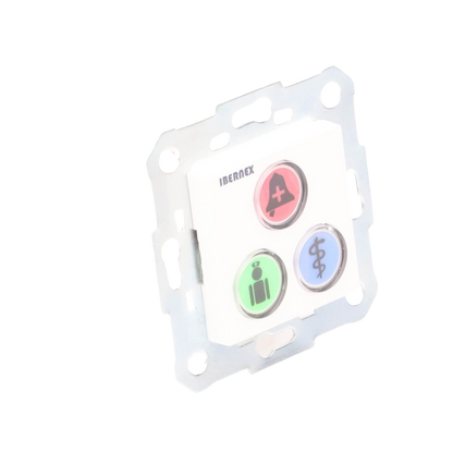 Modulo de 3 Botones iluminados con Lector RFID 125 KHz / Alarma / Cancelar y Código Azul / BUS RS485 / Compatible con NX0019/B, NX1021 y NX0015