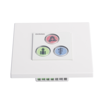 Modulo de 3 Botones iluminados con Lector RFID 125 KHz / Alarma / Cancelar y Código Azul / BUS RS485 / Compatible con NX0019/B, NX1021 y NX0015