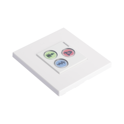 Modulo de 3 Botones iluminados con Lector RFID 125 KHz / Alarma / Cancelar y Código Azul / BUS RS485 / Compatible con NX0019/B, NX1021 y NX0015