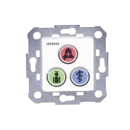 Modulo de 3 Botones iluminados para habitación de Hospital / Alarma / Cancelar y Código Azul / BUS RS485 / Compatible con NX0019/B, NX1021 Y NX0015