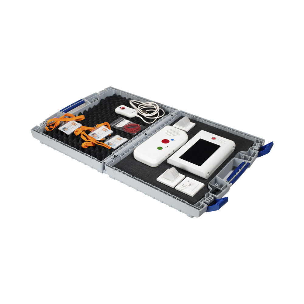 Maletín Funcional Demo de Hospital / Sistema de Llamada Paciente Enfermera IP con Terminales IP y Periféricos