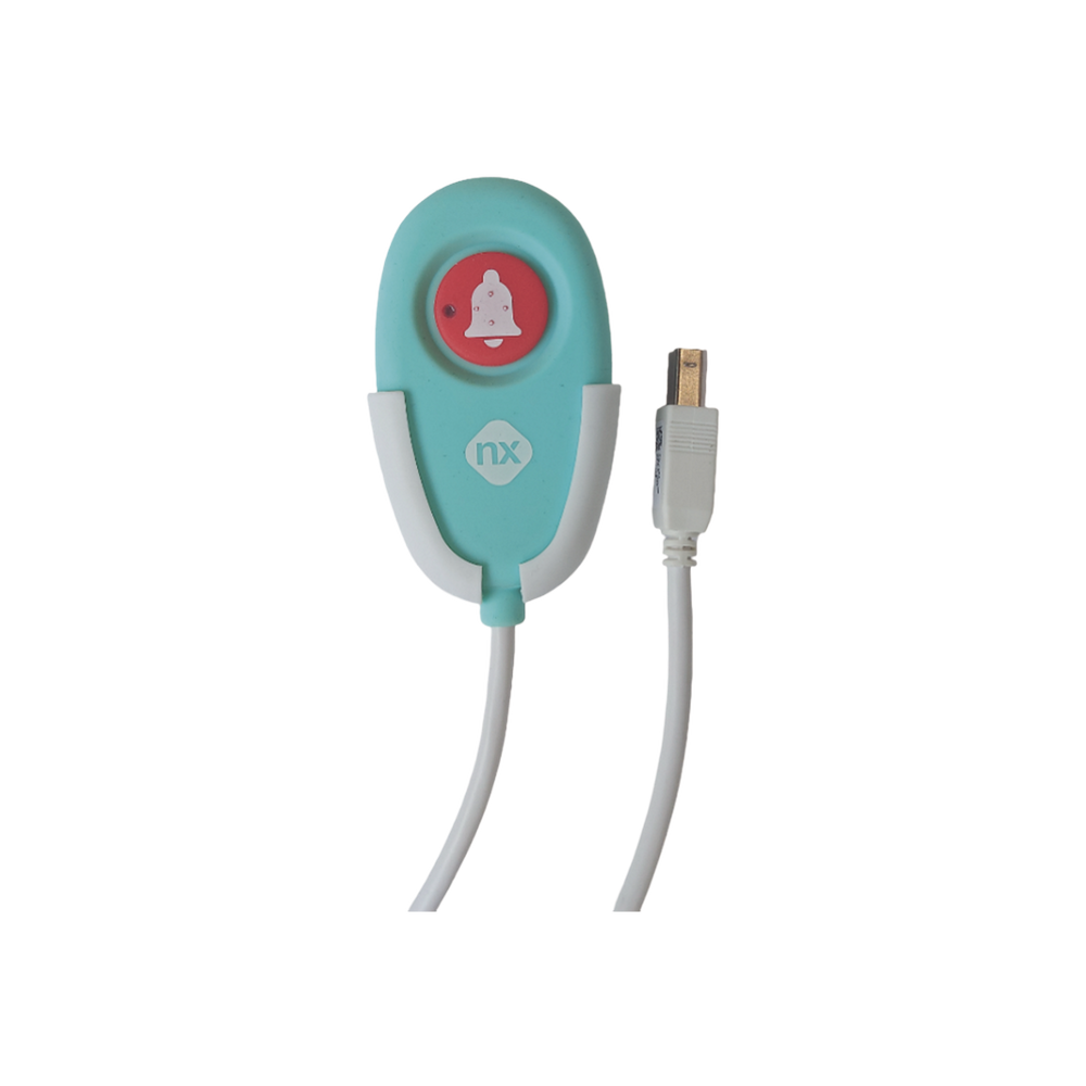 Terminal de Cama Inalámbrico / Botón de Alarma Presencia y Médico / IP54 / Material ABS Antibacteriano / RF 433MHz / 400 metros Distancia Transmisión (linea de vista)/ Alimentación 2xAAA / Protocolo POCSAG