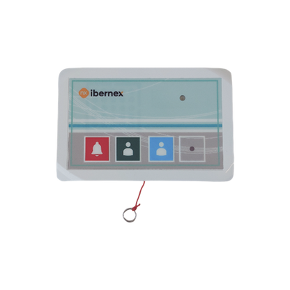Terminal de Cama Inalámbrico / Botón de Alarma Presencia y Médico / IP54 / Material ABS Antibacteriano / RF 433MHz / 400 metros Distancia Transmisión (linea de vista)/ Alimentación 2xAAA / Protocolo POCSAG