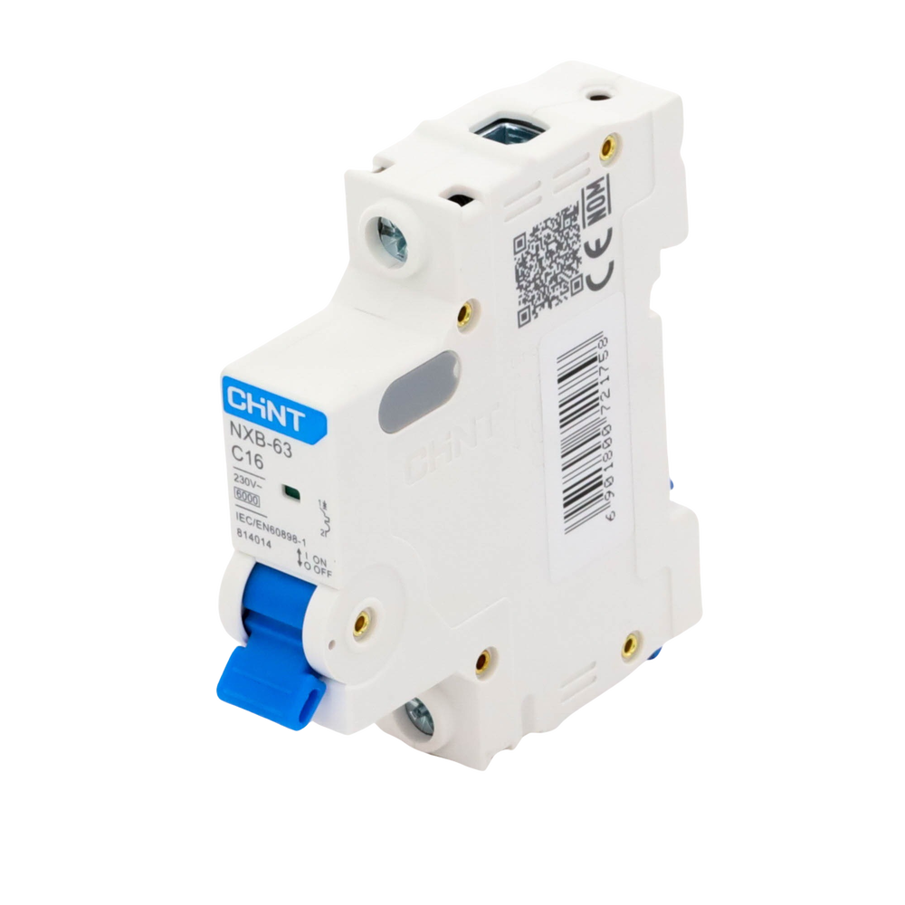 Pastilla para Riel Din, 1 Polo, 16 Amp, Vca:110/415v, 6kA, Catálogo: NXB631PC16.