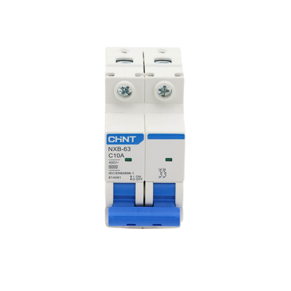 Pastilla para Riel Din, 2 Polos, 10 Amp, Vca:110/415v, 6kA, Catálogo: NXB632PC10.