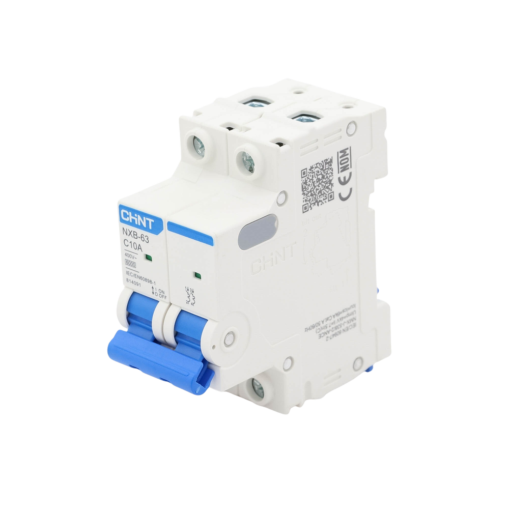 Pastilla para Riel Din, 2 Polos, 10 Amp, Vca:110/415v, 6kA, Catálogo: NXB632PC10.