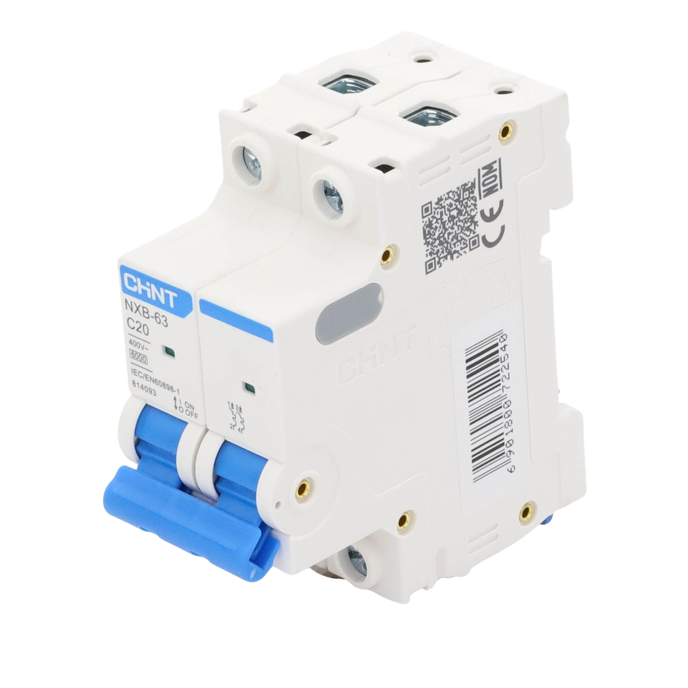 Pastilla para Riel Din, 2 Polos, 20 Amp, Vca:110/415v, 6kA, Catálogo: NXB632PC20.